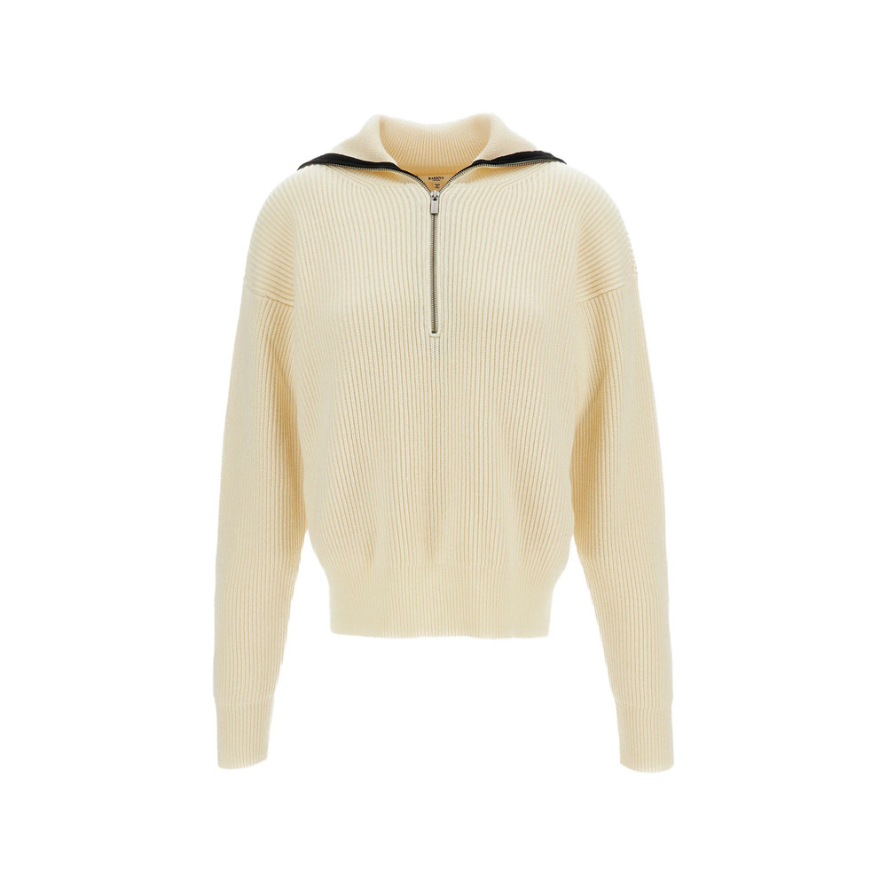 Barena Ribbed-knit Half-zip Sweater