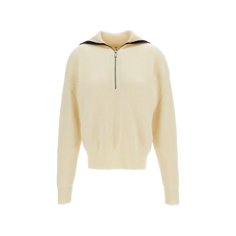 Barena Ribbed-knit Half-zip Sweater