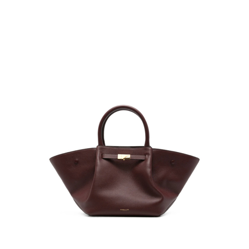 Demellier Midi New York Grained Leather Tote Bag
