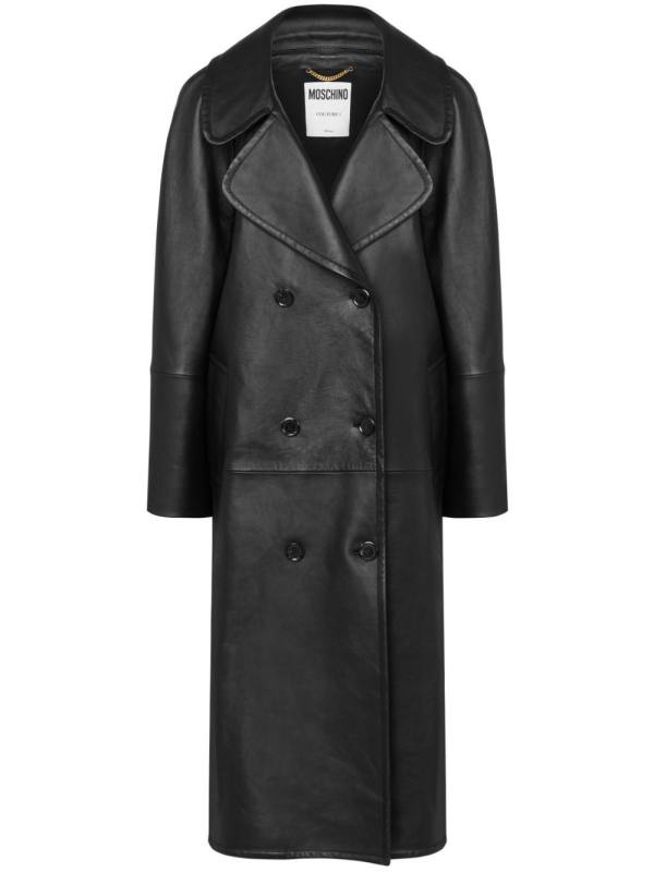 double-breasted asymmetric coat
