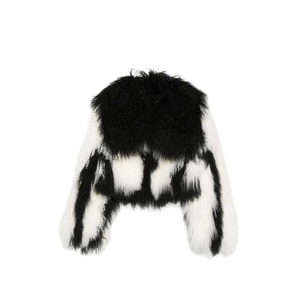The Attico Patterned Shearling Jacket