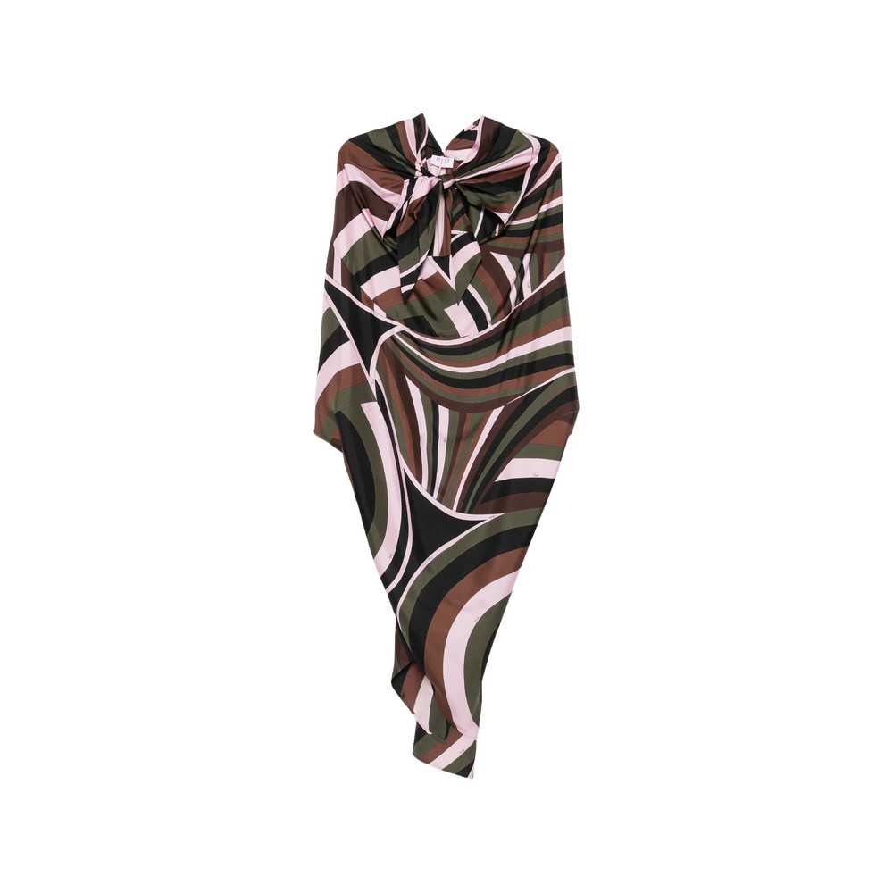 Pucci Iride-print Asymmetric Midi Dress