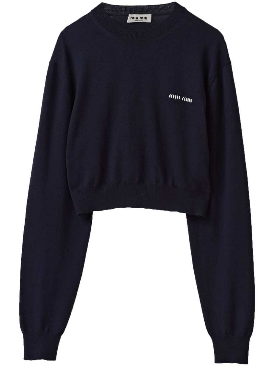 cropped wool jumper