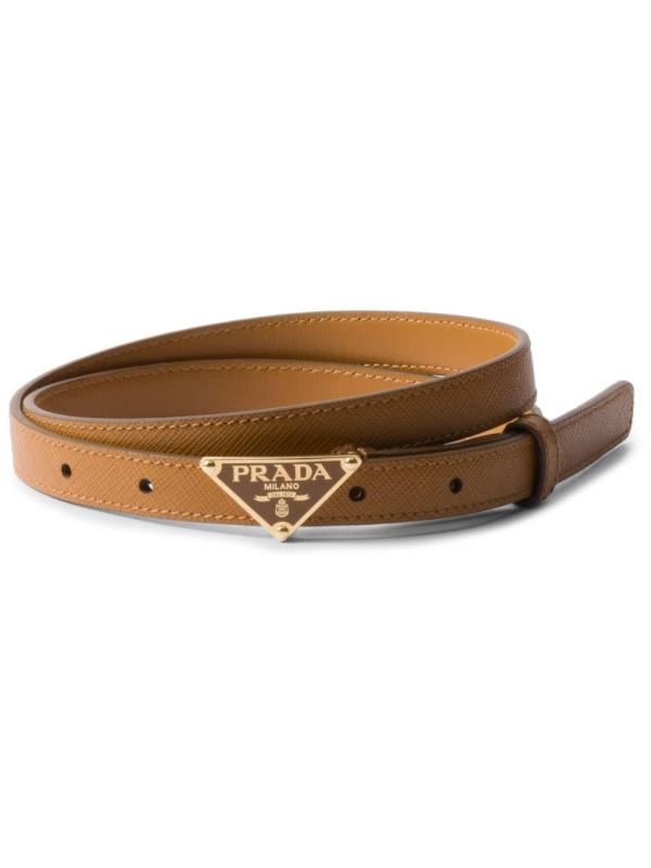 triangle-logo leather belt