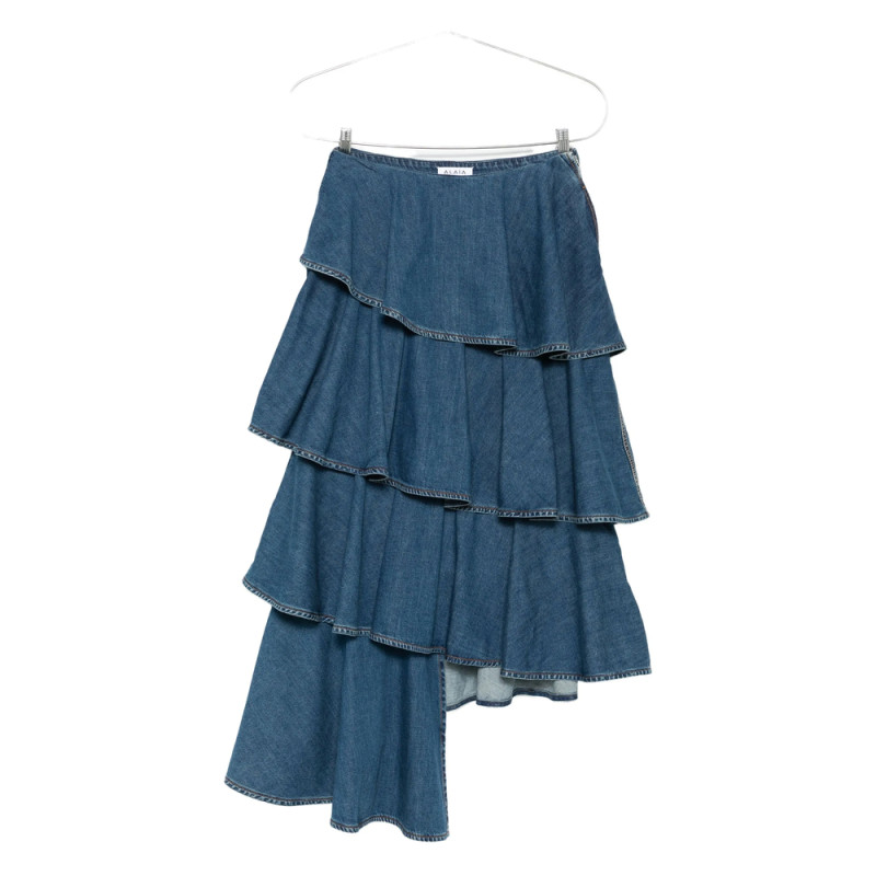 Alaïa Ruffled Tiered Skirt
