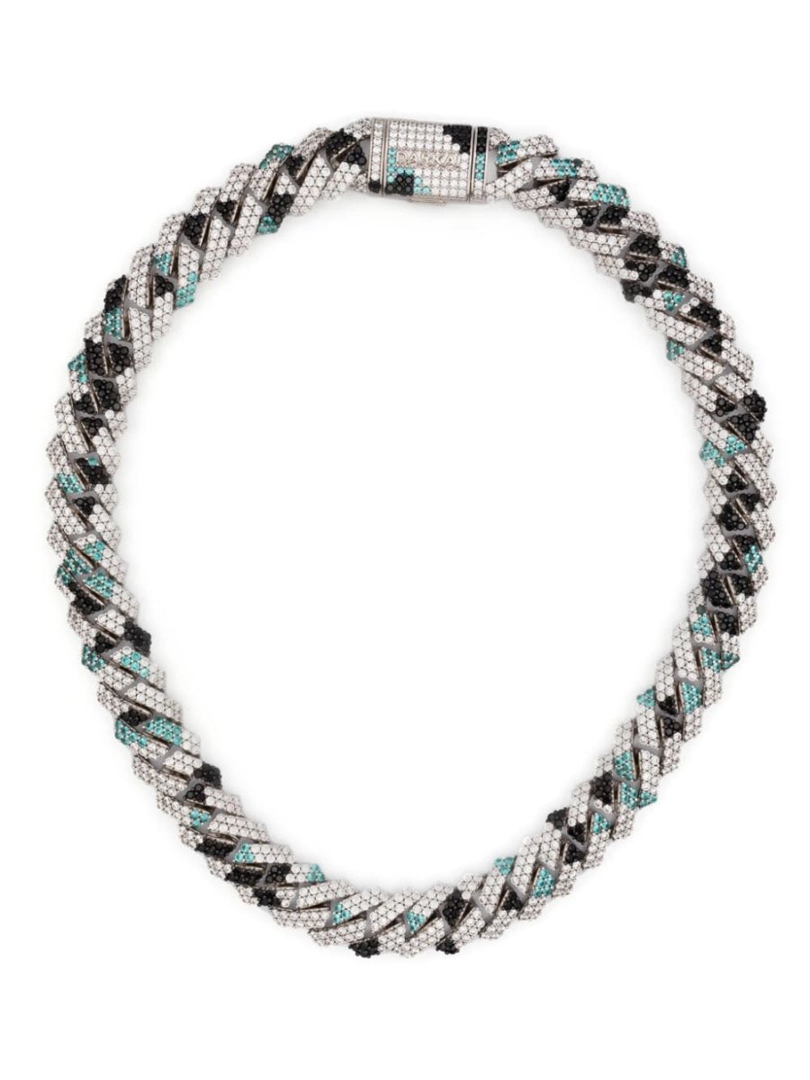 camouflage pavé necklace