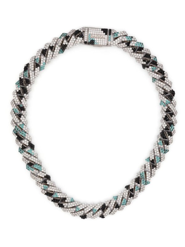 camouflage pavé necklace