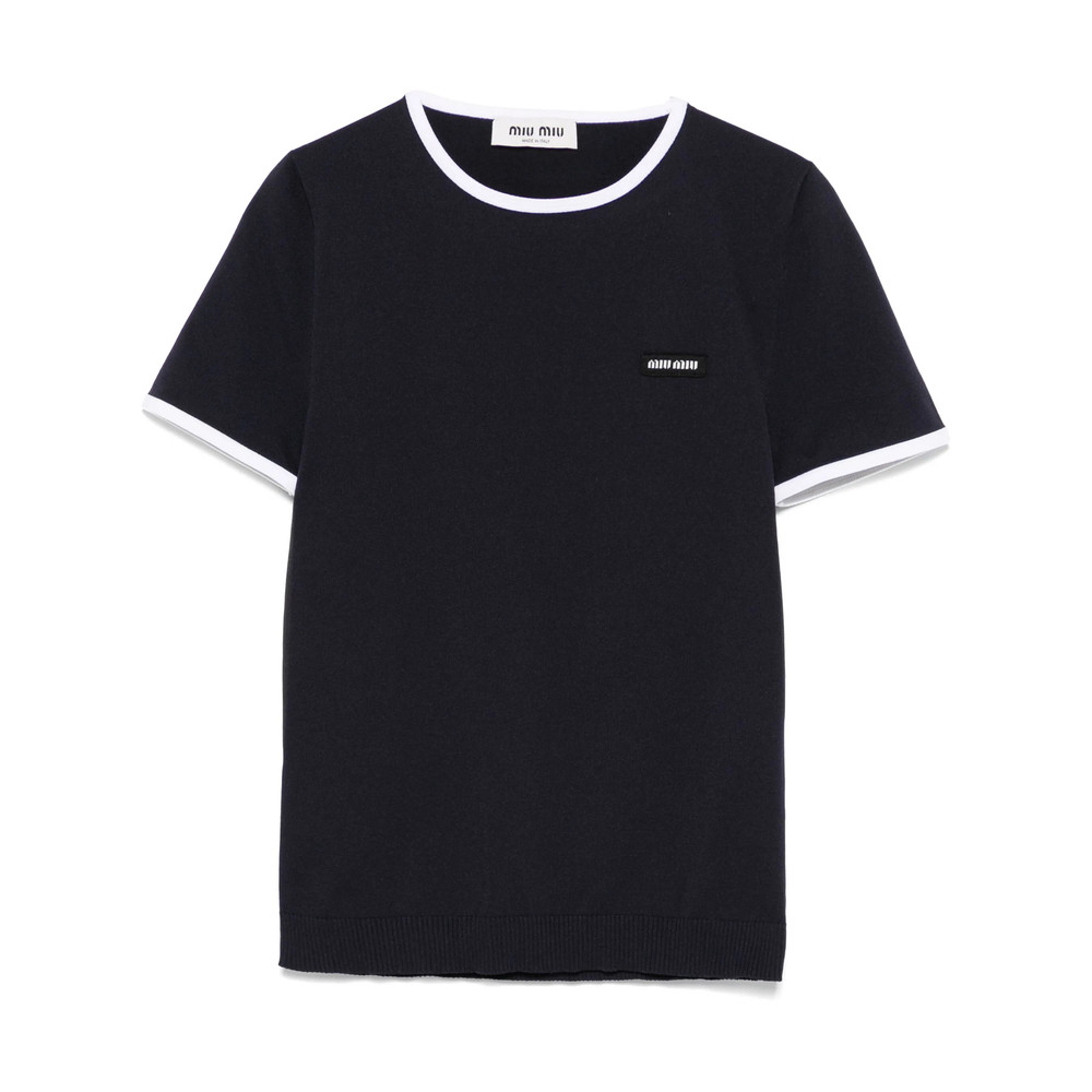 Miu Miu Logo-patch T-shirt