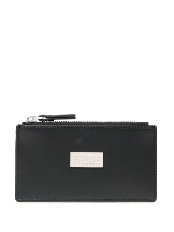 numbers-motif leather wallet