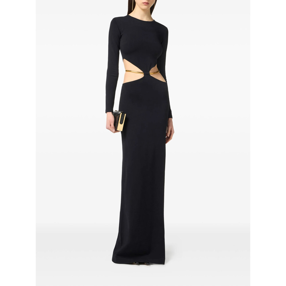 Elisabetta Franchi Cut-out Long-sleeve Dress