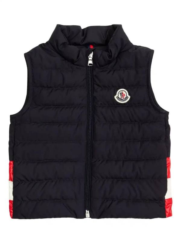 logo-print down vest