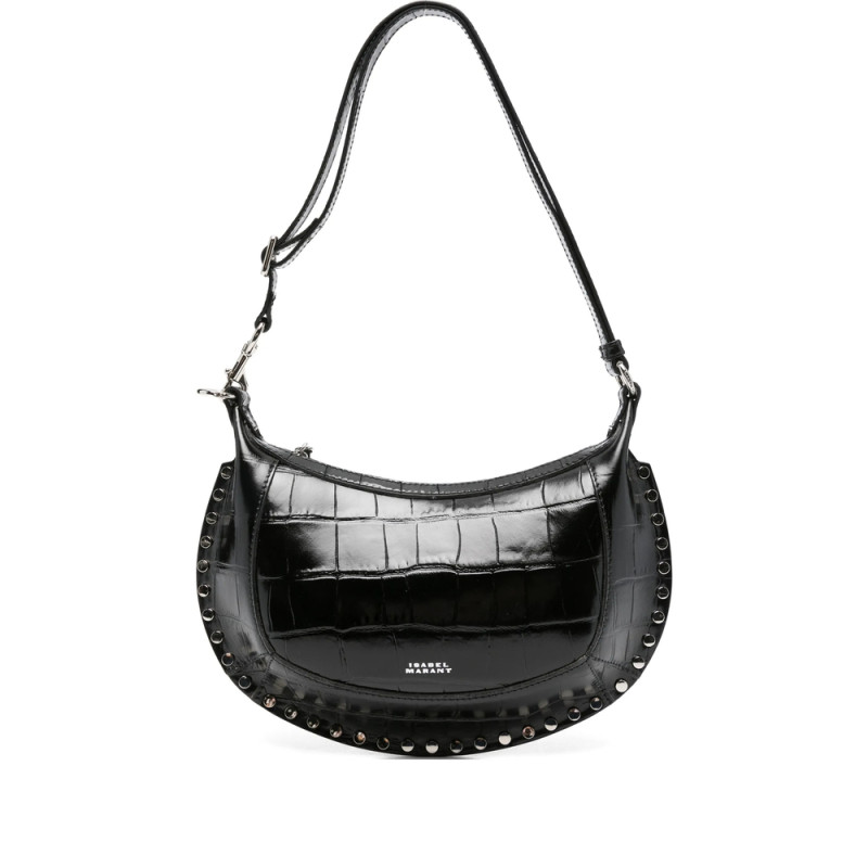 Isabel Marant Crocodile-embossed Studded Shoulder Bag