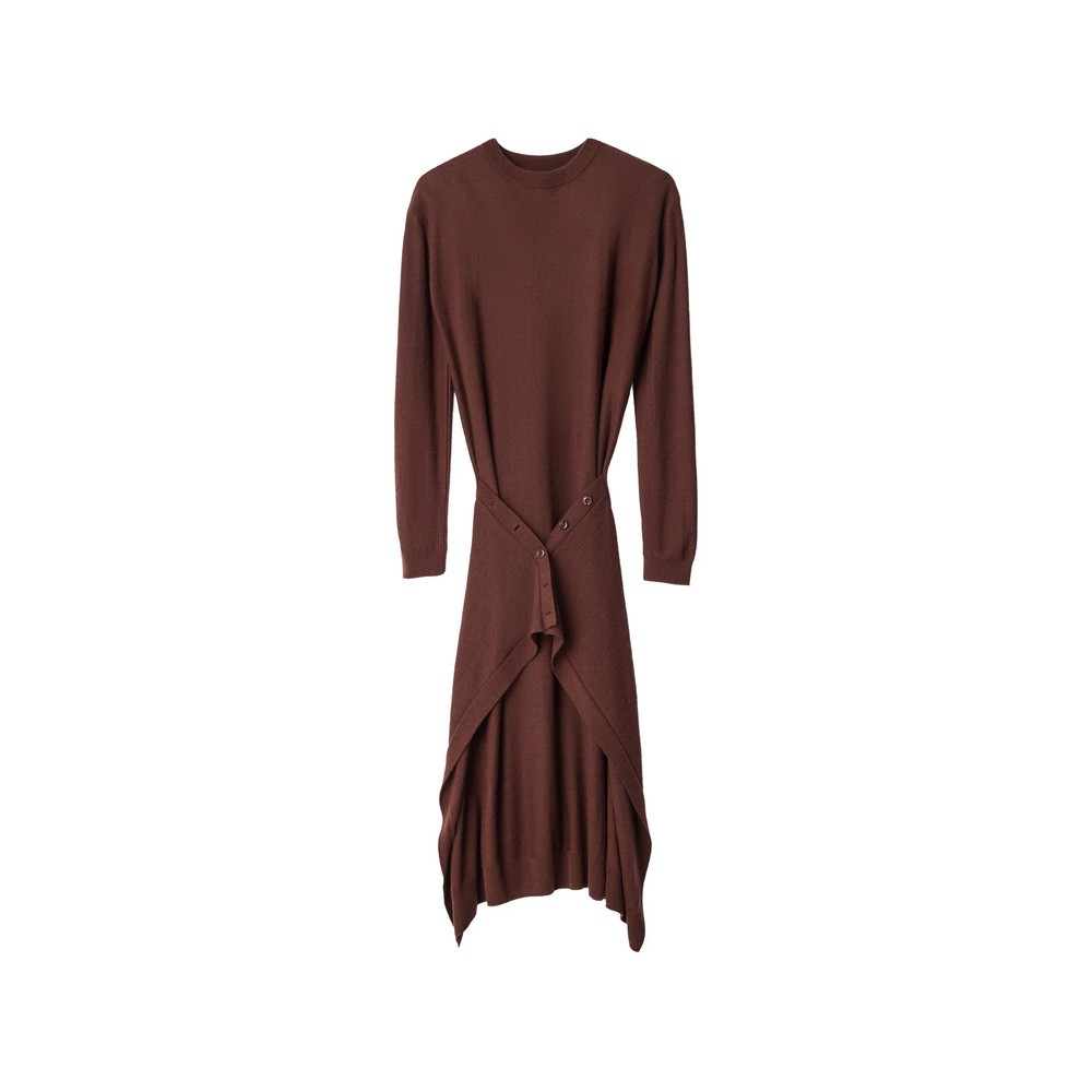 Lemaire Buttoned Dress In Merino Wool Blend
