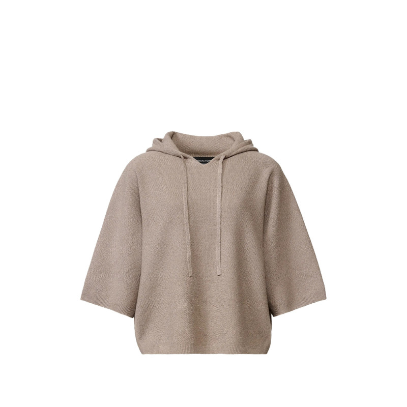 Fabiana Filippi Drawstring-fastening Elbow-sleeve Hoodie