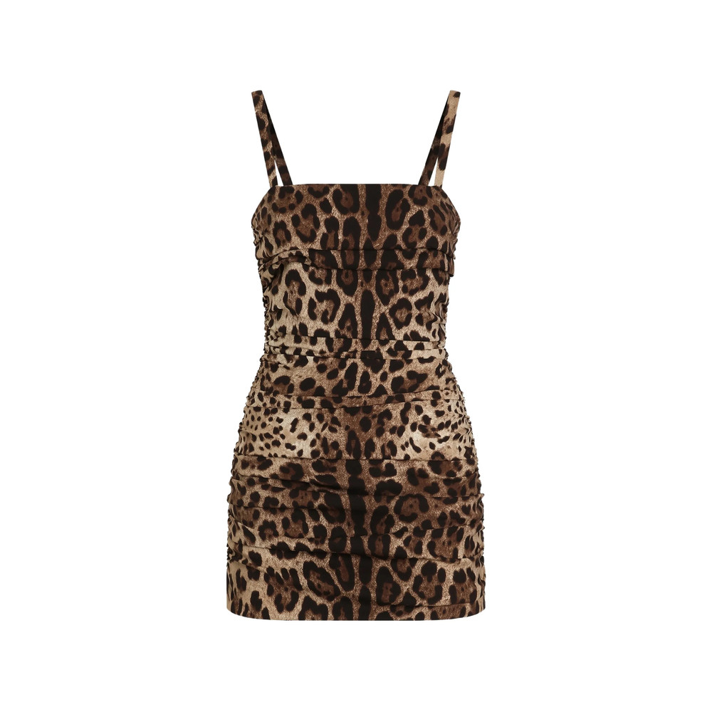 Dolce & Gabbana Leo-print Charmeuse Dress
