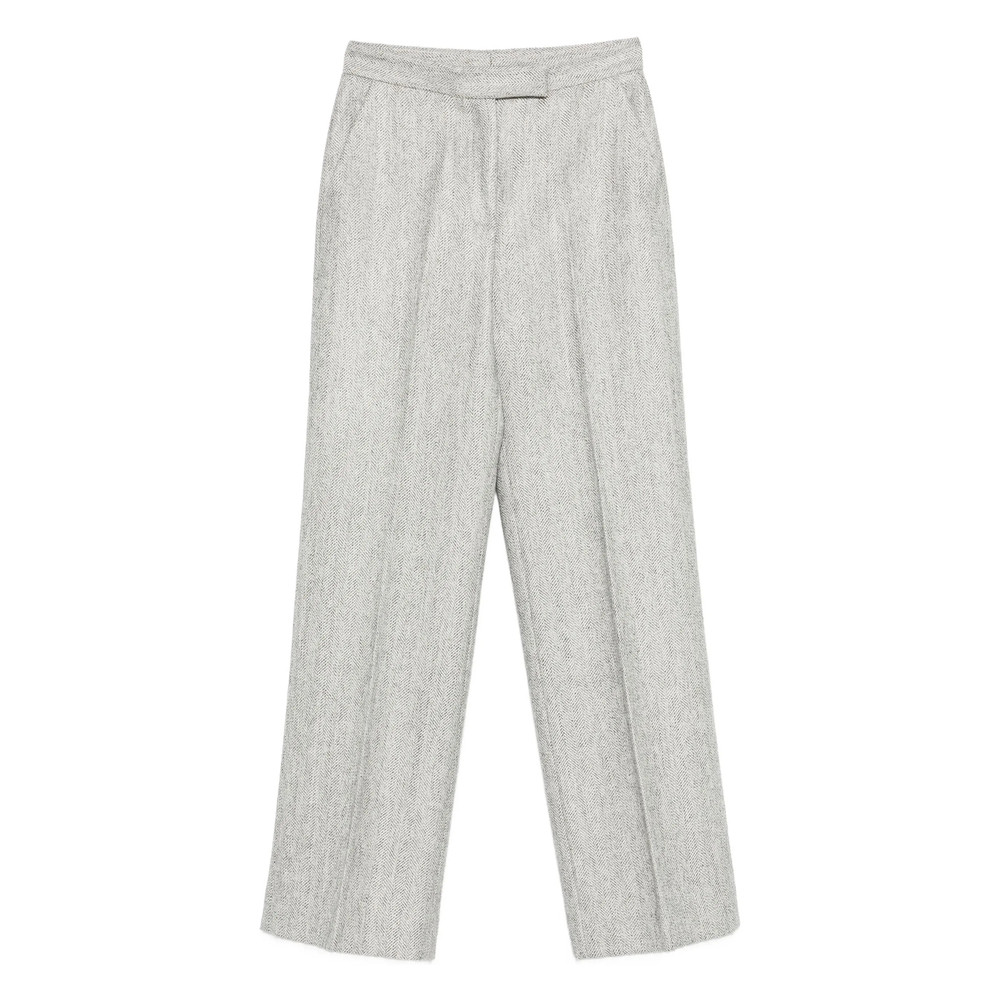 Antonelli Herringbone Tailored Trousers