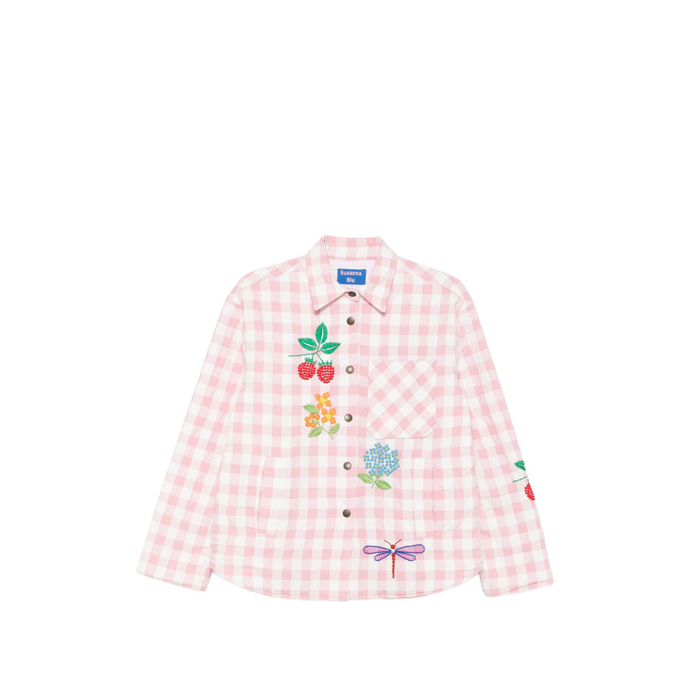 Susanna Blu Crisantemo Gingham Jacket