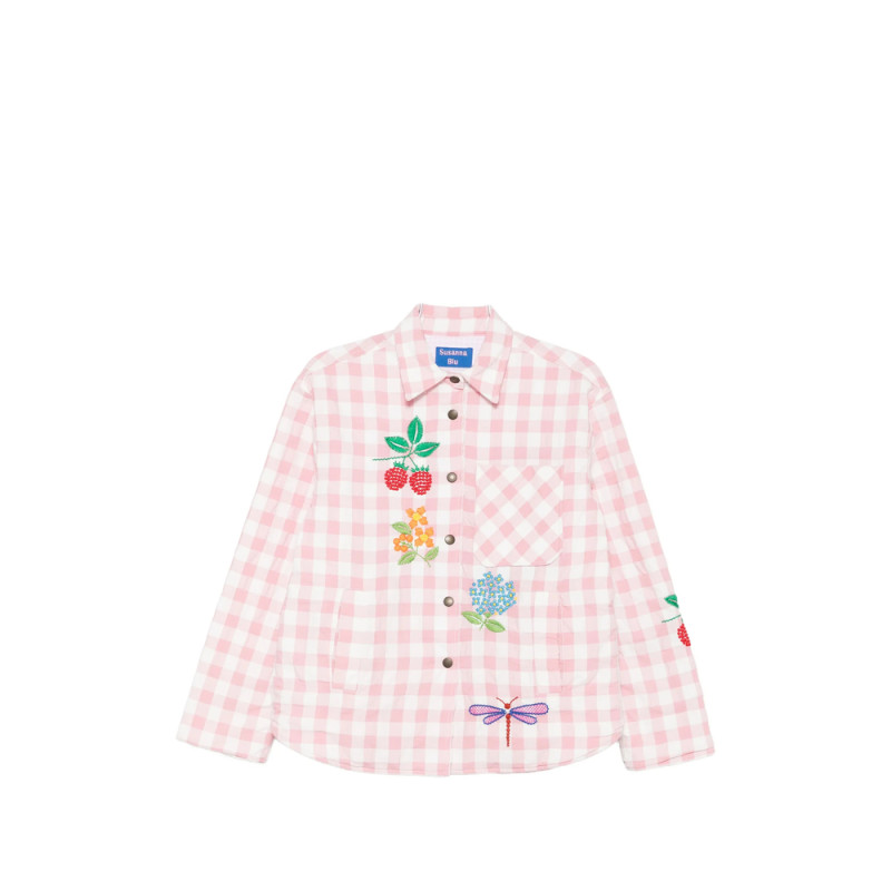 Susanna Blu Crisantemo Gingham Jacket