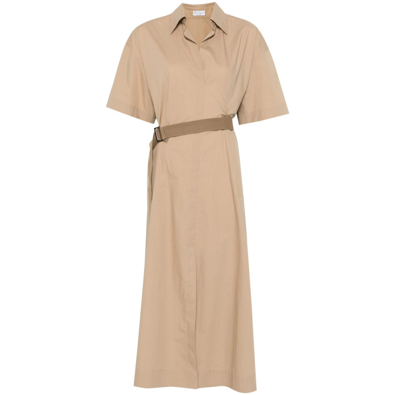 Brunello Cucinelli Poplin Midi Dress