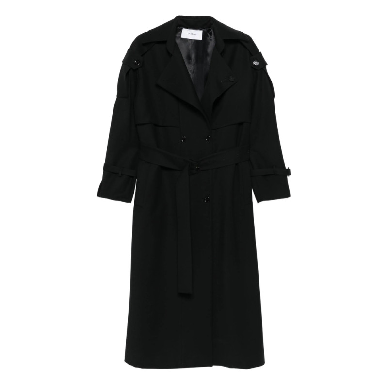 Lardini Double-breasted Belted Trench Coat