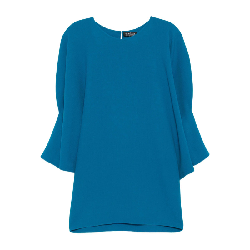 Gianluca Capannolo Bell-sleeve Wool Mini Dress