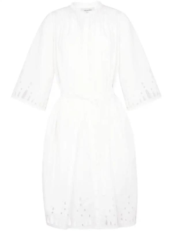 pleated midi dress