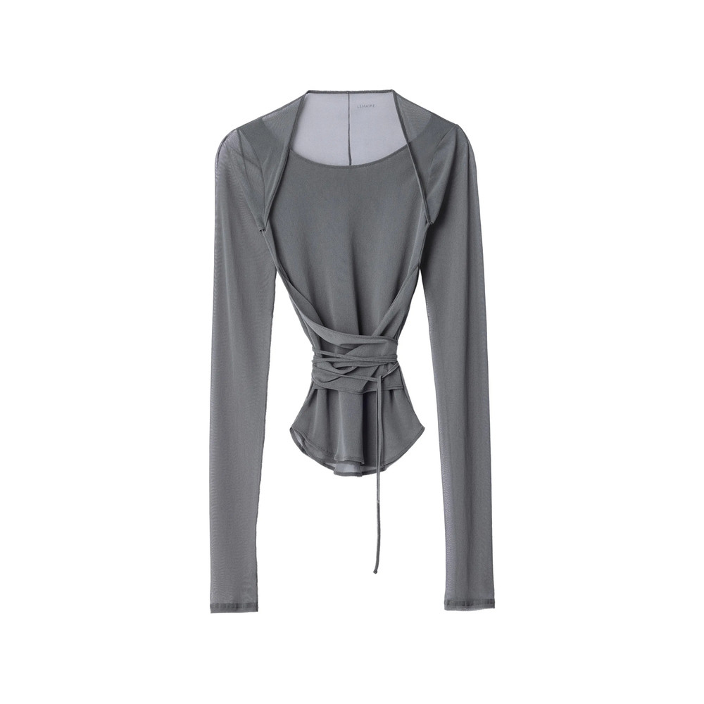 Lemaire Ballerina Wrap Top In Mesh Jersey