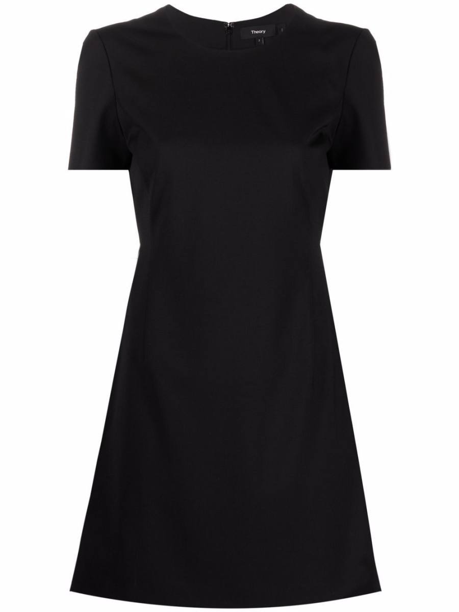short-sleeve wool T-shirt dress