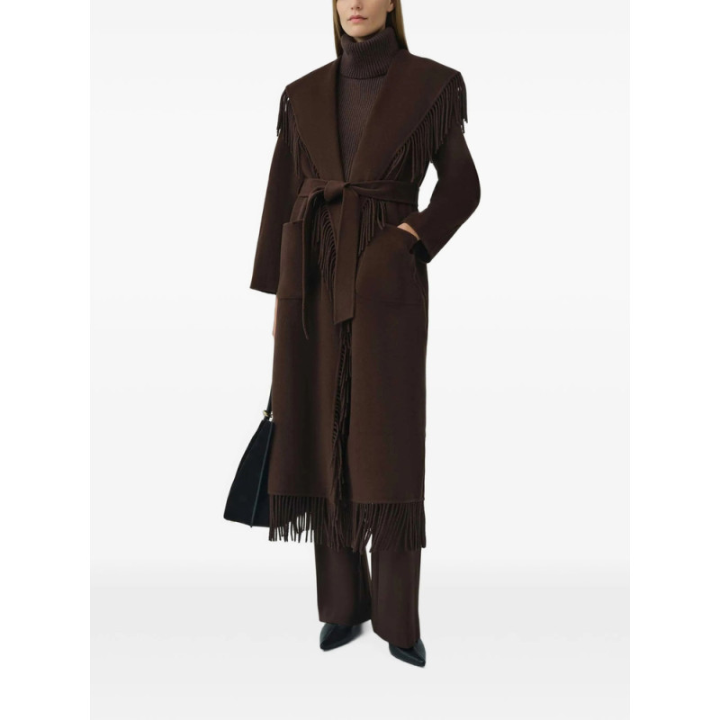 Simkhai Carrie Fringe-trimmed Belted Coat