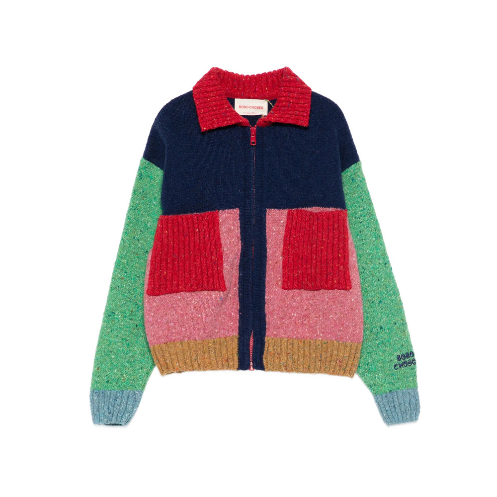 Bobo Choses Colour-block Panelled Cardigan
