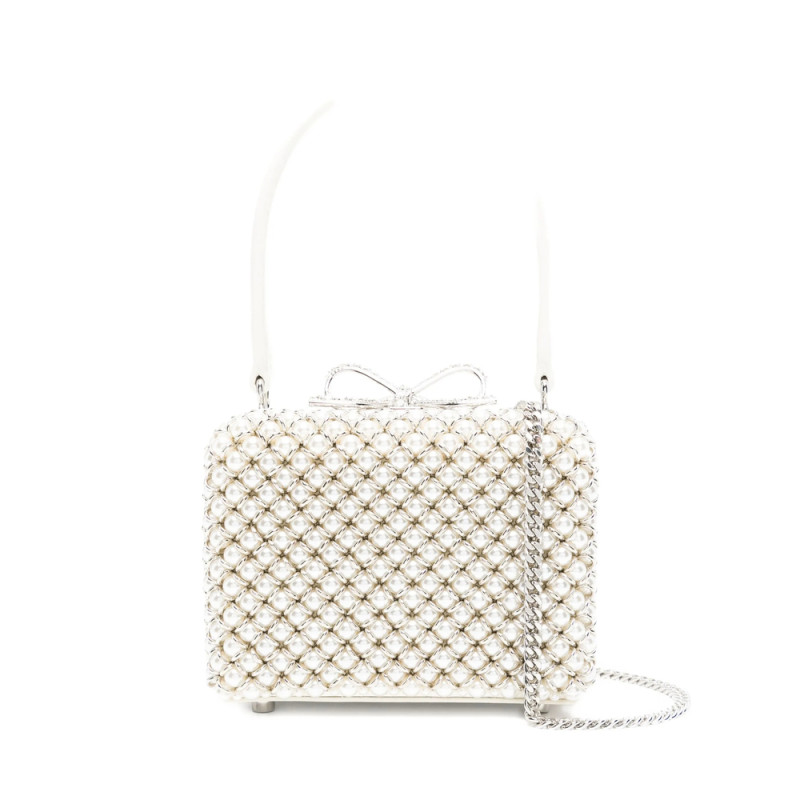 Self-portrait Mini Pearl-embellishment Tote Bag