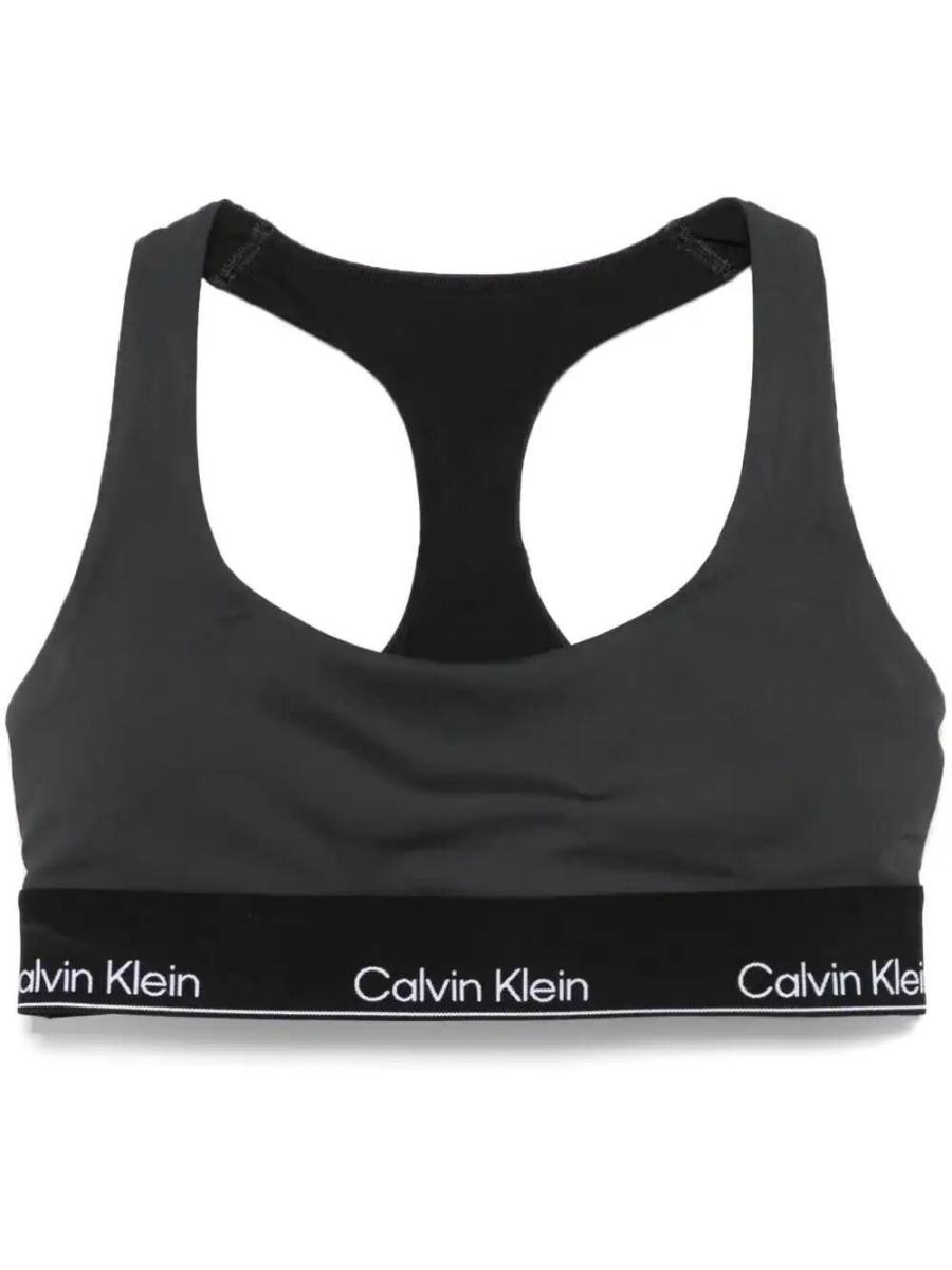 logo-waistband sports bra