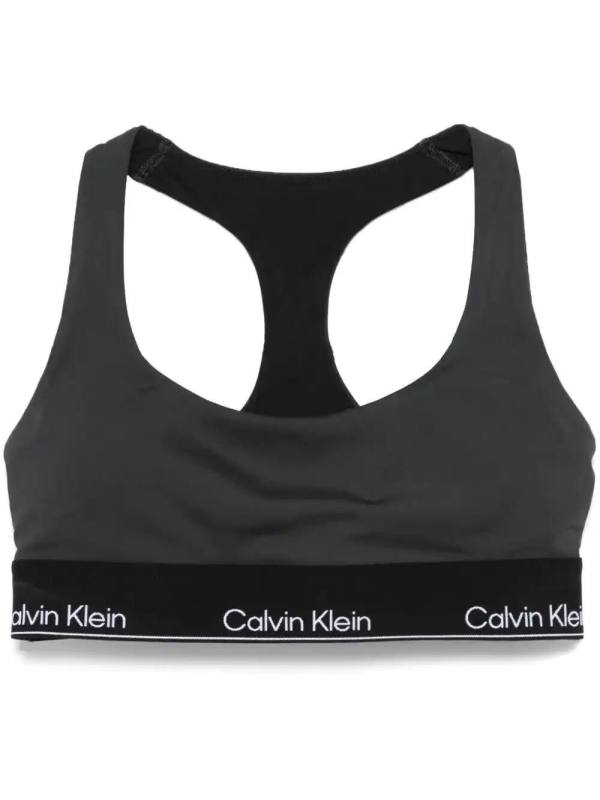 logo-waistband sports bra