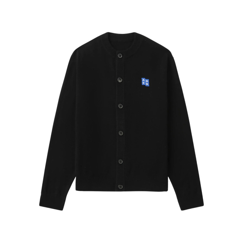 Ader Error Sig; BL Tag Button-fastening Logo-patch Cardigan