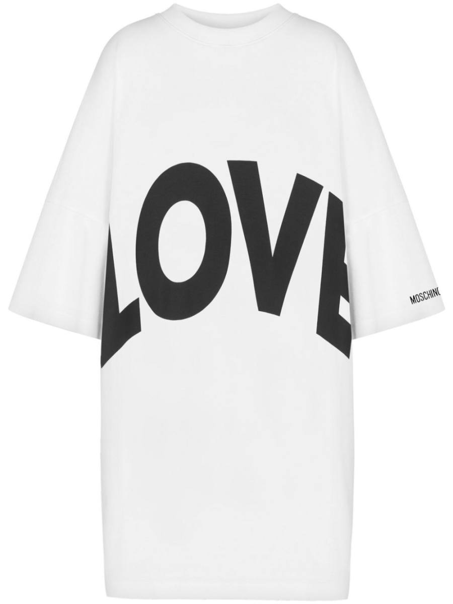 logo-print cotton dress