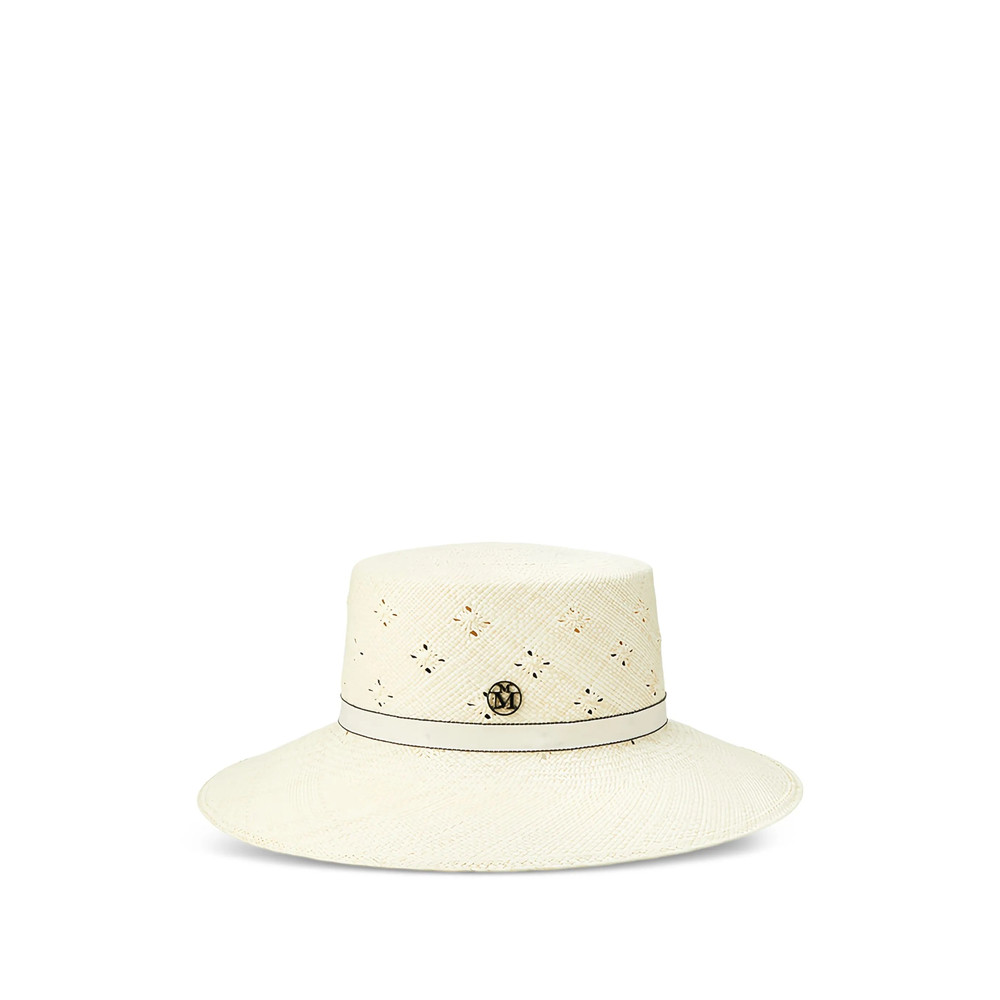 Maison Michel Ludi Perforated Ribbon-detailed Hat