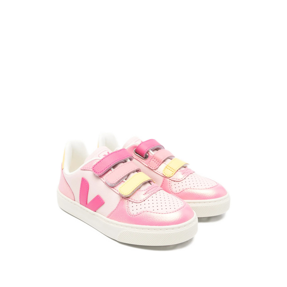 Veja V-10 Touch-strap Leather Sneakers