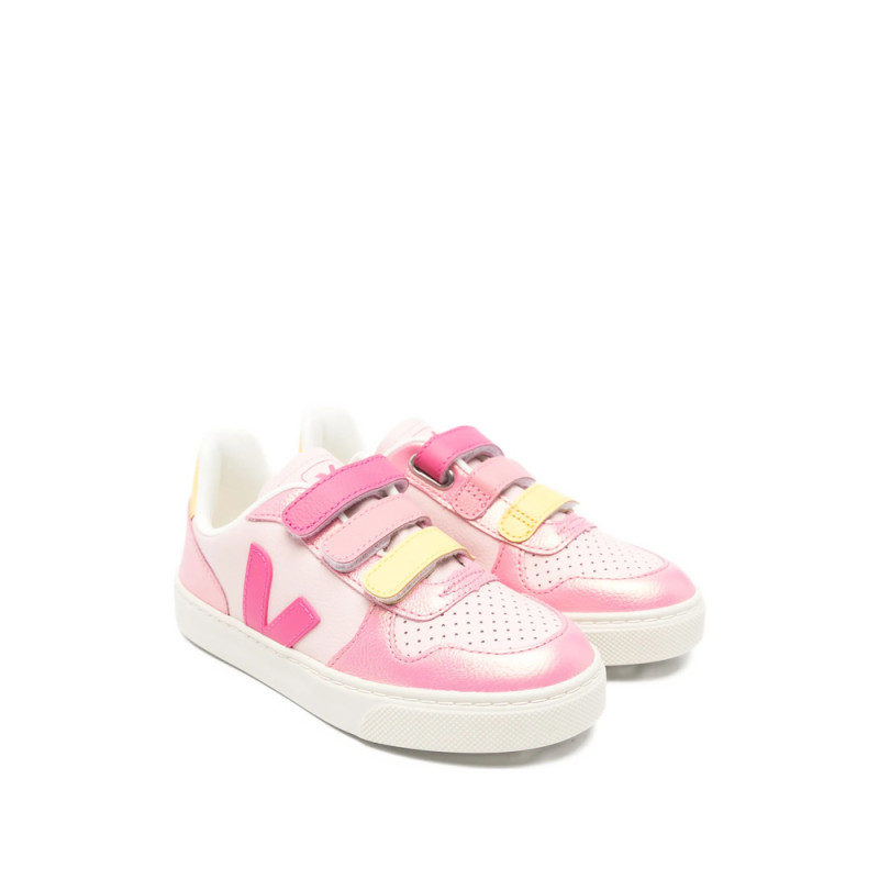 Veja V-10 Touch-strap Leather Sneakers