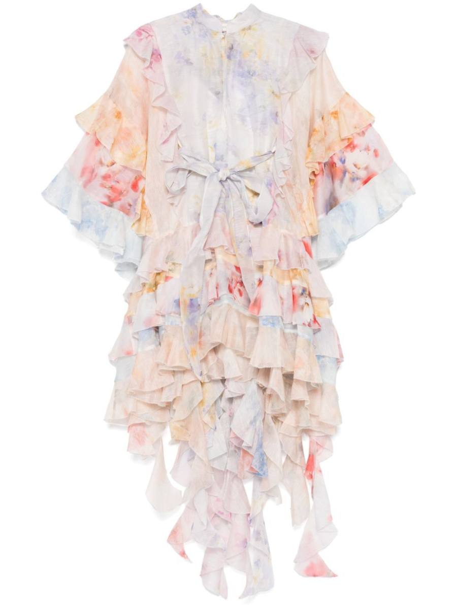 Crush Spliced Ruffle mini dress