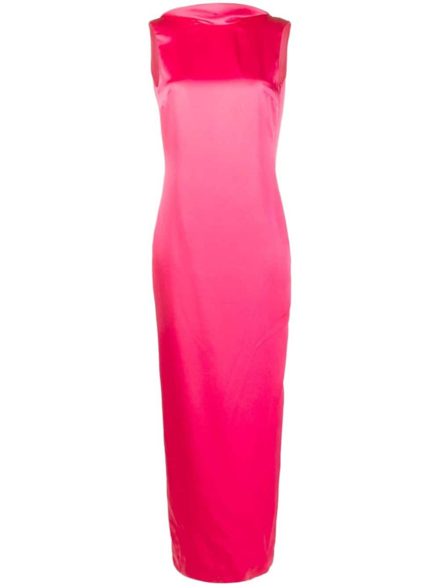 cowl-back gown