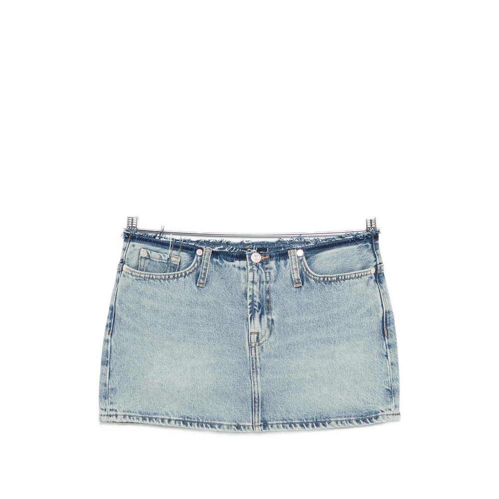 7 For All Mankind Cherry Raw-hem Mini Skirt