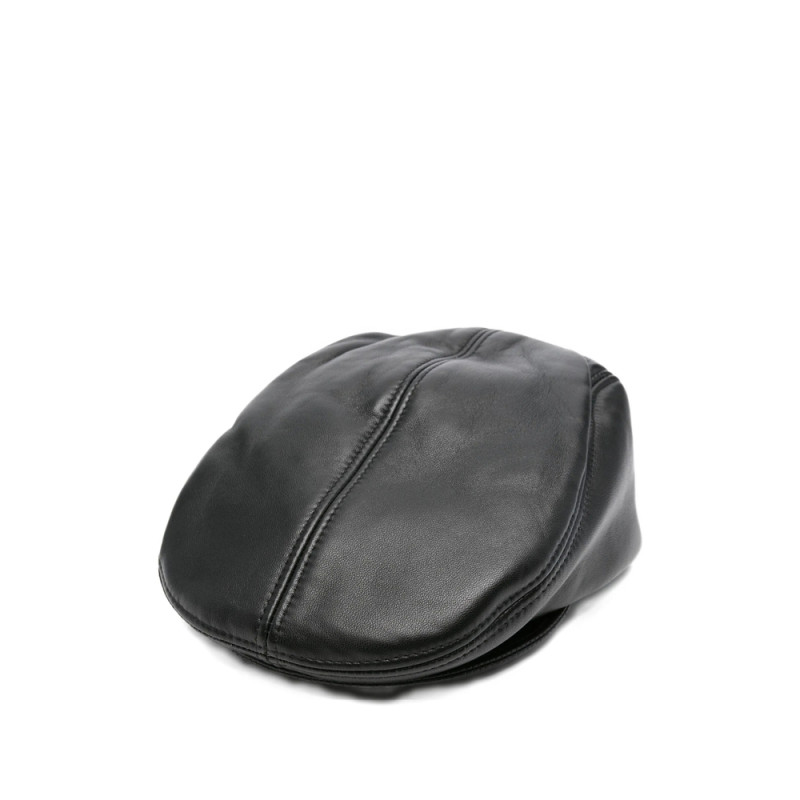 Ruslan Baginskiy Leather Panelled Beret