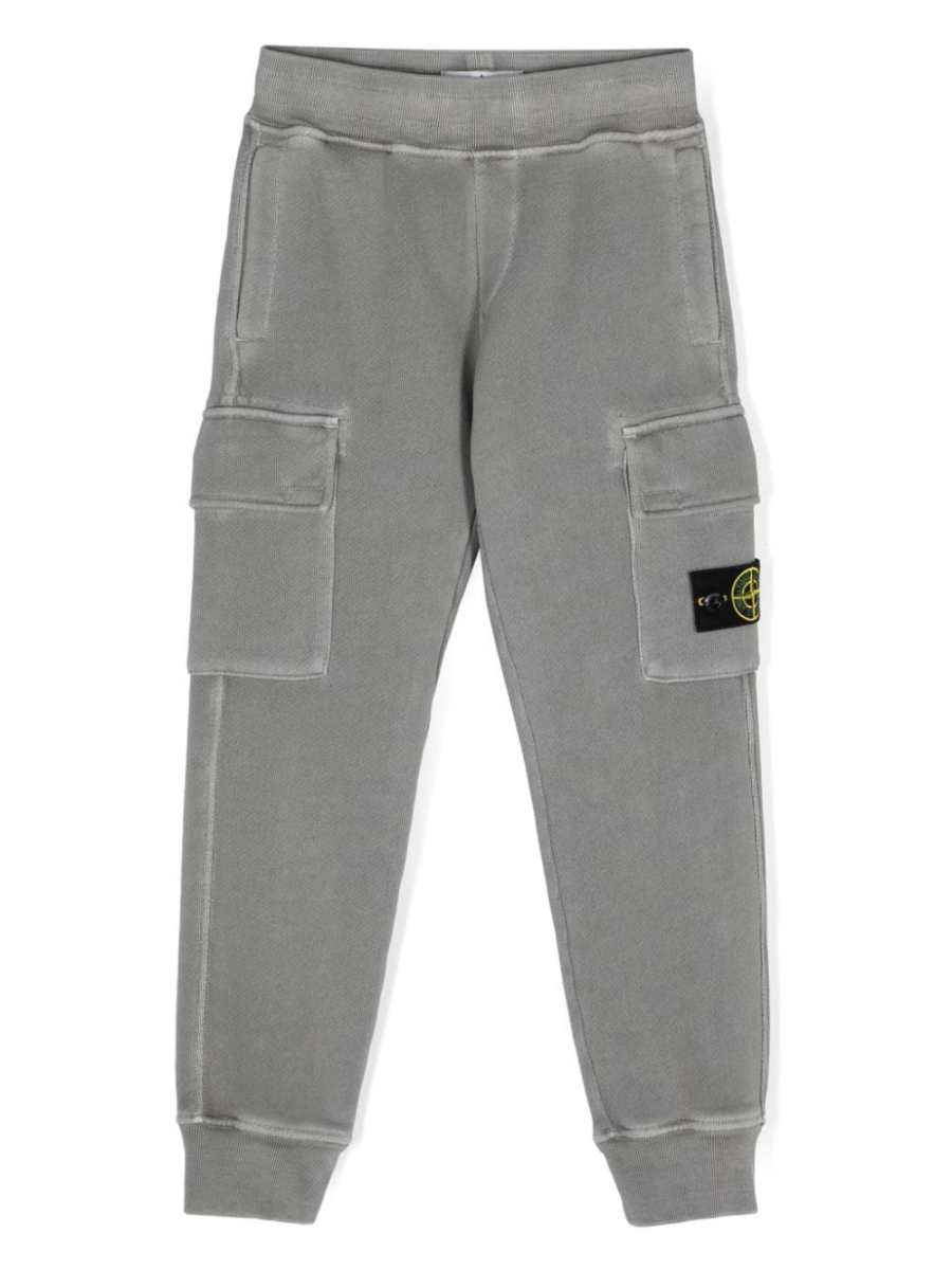 Compass-badge cargo track pants