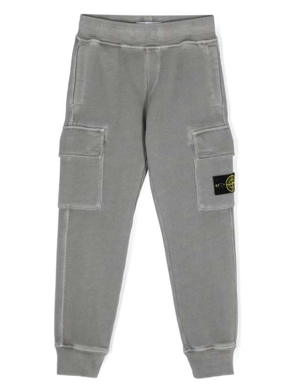 Compass-badge cargo track pants