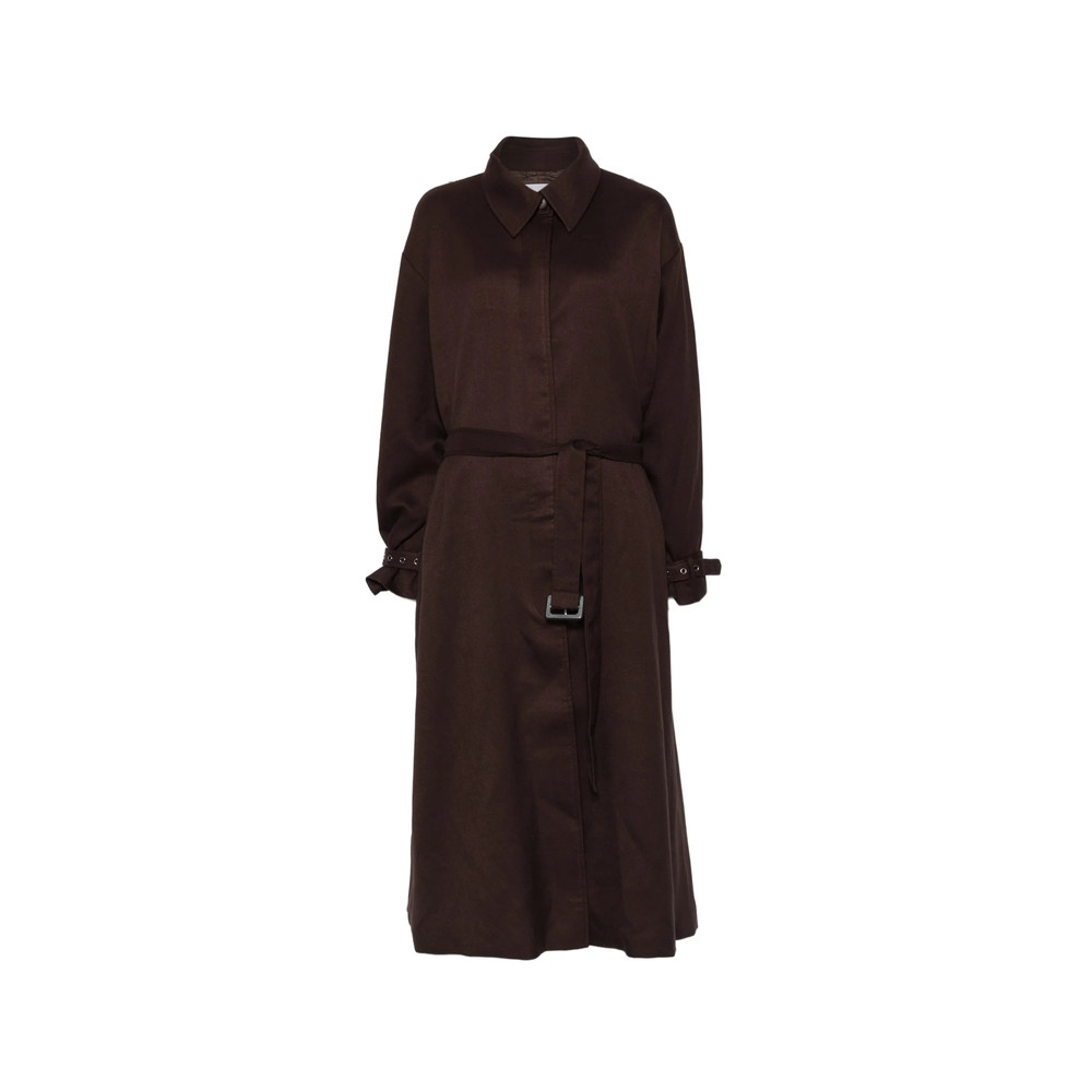 La Piscine Belted Oversized-collar Jacket
