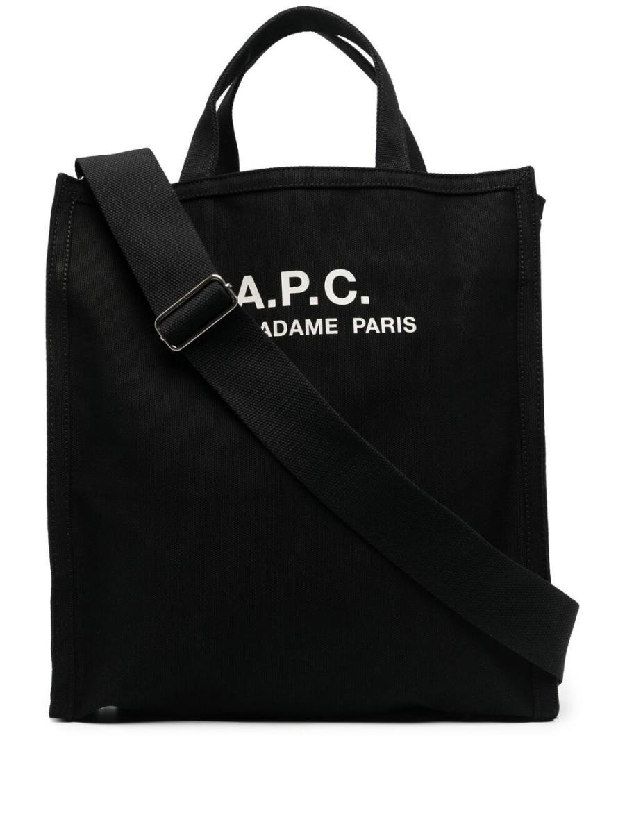 logo-print cotton tote