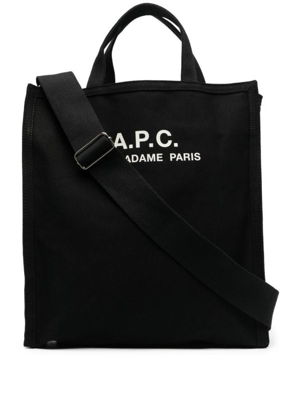 logo-print cotton tote