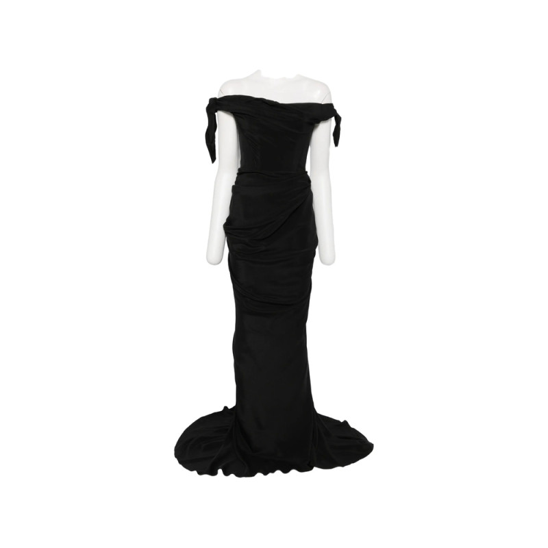 Cult Gaia Off-shoulder Draped Dress