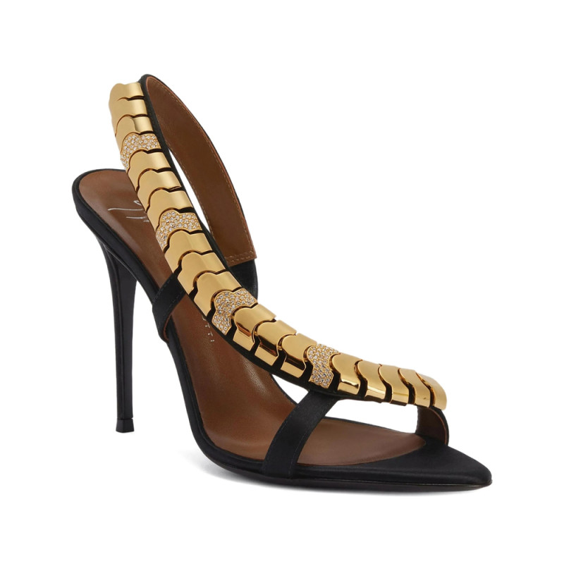 Giuseppe Zanotti 105mm Dafne Satin Slingback Sandals