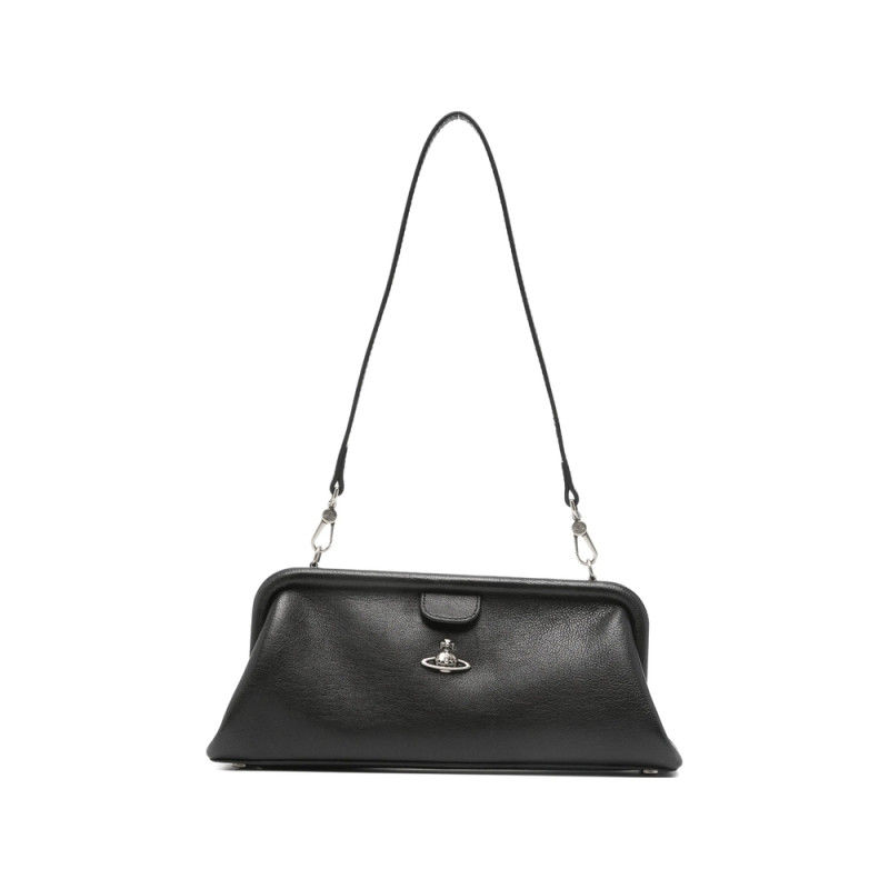 Vivienne Westwood Jane Orb-plaque Grained-leather Shoulder Bag